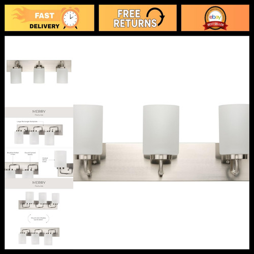 Three light bath vanity - vanity, wall