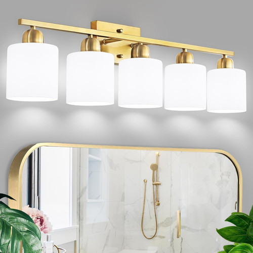 Elegant light gold bath - 5-light,