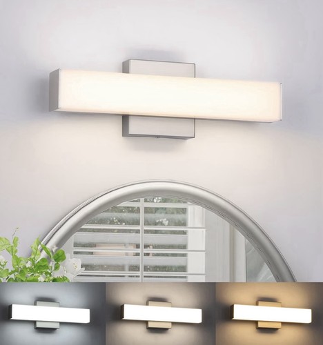 Brushed nickel led vanity - nickel,